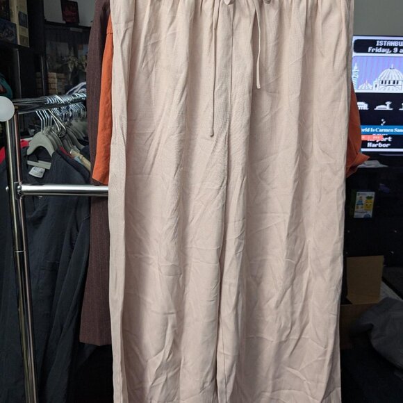 Wrapper Pants - Wrapper Pastel Pink Wide Leg Vintage Pants Size M